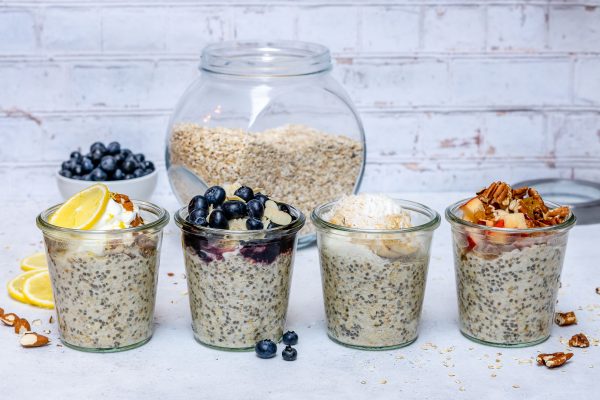 Clean Eating Overnight Oats 4 Ways for Breakfast Meal Prep! | Clean ...