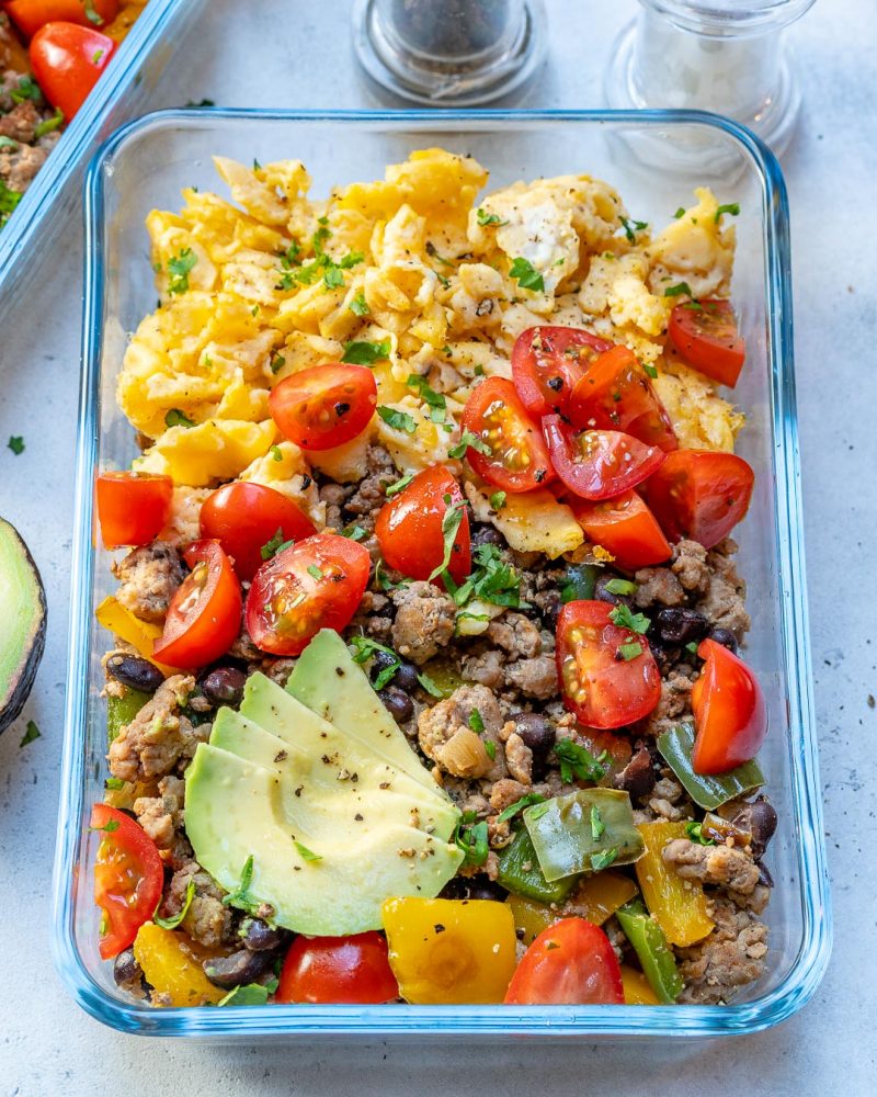 Breakfast Scramble Clean Eating Meal Prep Bowls! Clean Food Crush