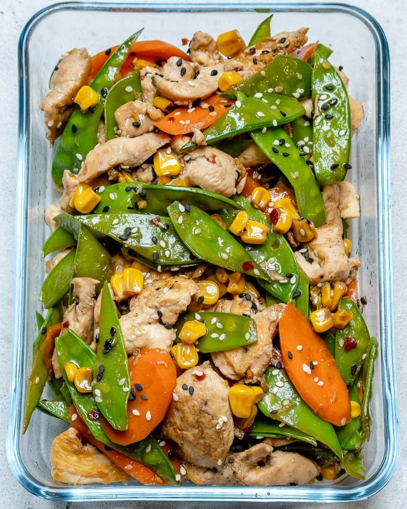 SuperEasy Chicken Stir Fry Recipe for Clean Eating Meal Prep! Clean