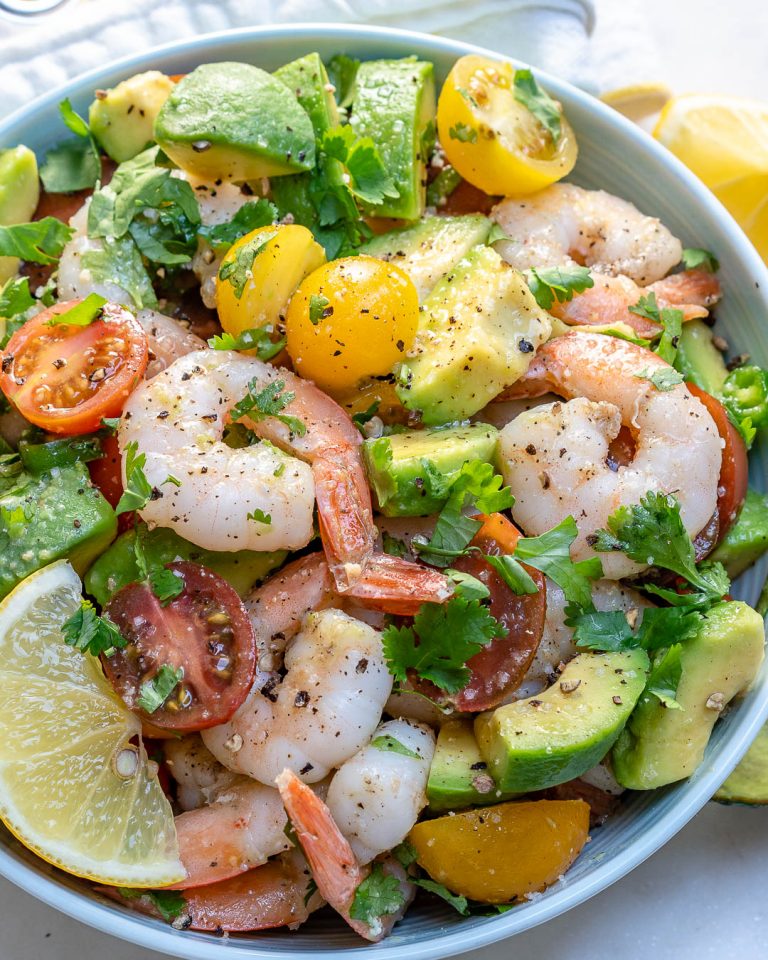 Eat this Lemony Shrimp + Avocado + Tomato Salad for a Clean, Protein ...