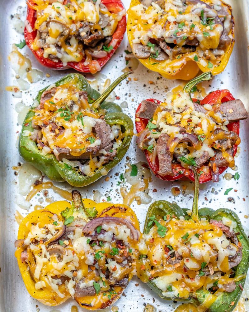 Cheesesteak Stuffed Peppers are a Clean Eating Dream! Clean Food Crush
