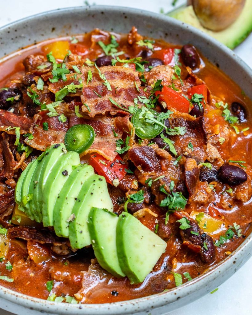 This Crockpot Chili with Bacon for Instant Pot or Crock Pot is So Yummy