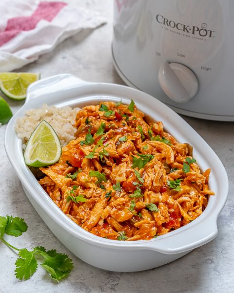 Super Easy 3 Ingredient Crockpot Salsa Chicken Clean Food Crush 2142