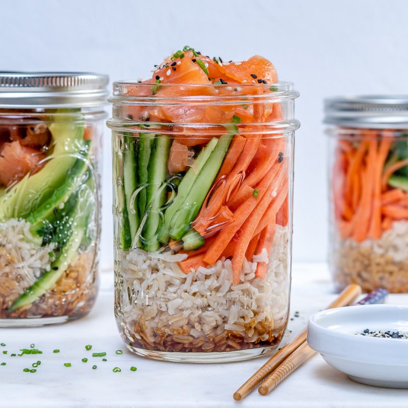 Sushi Mason Jars are Made to Prep Ahead for a Balanced Meal! | Clean ...