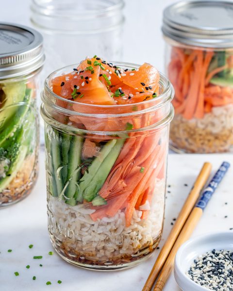 Sushi Mason Jars are Made to Prep Ahead for a Balanced Meal! | Clean ...