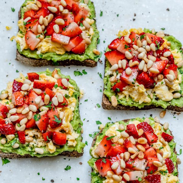 This Quick & Easy Strawberry Avocado Toast is Everything! | Clean Food ...