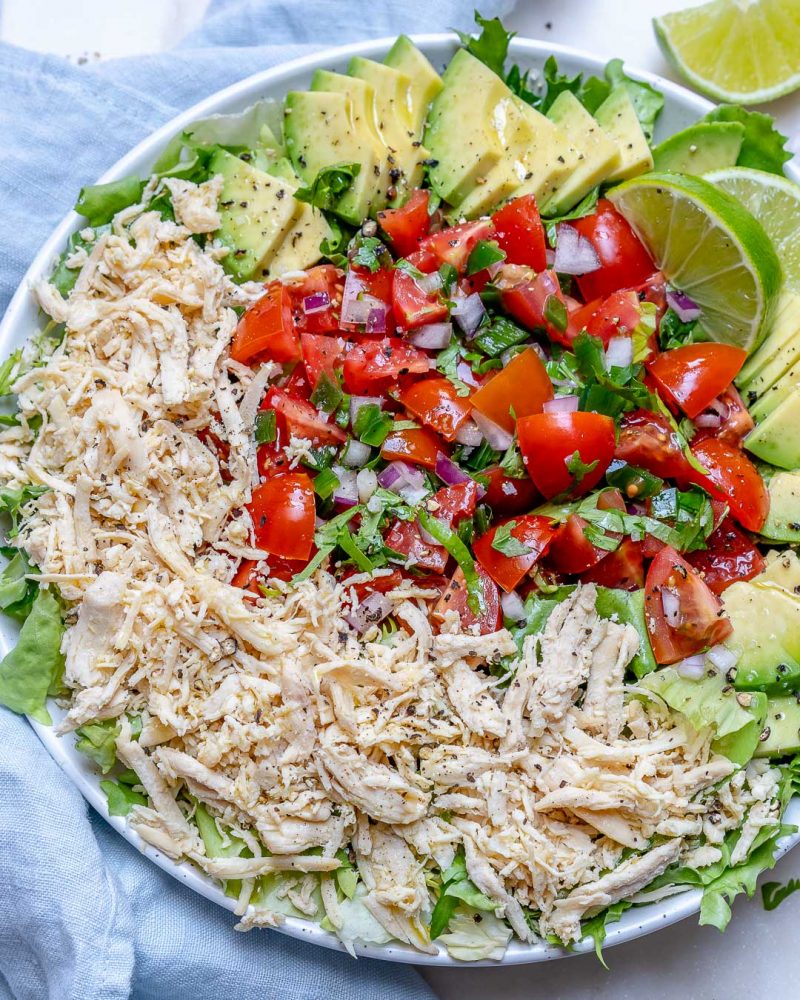 Simple Chicken Taco Salad Bowls for Clean Eating Meal Prep! | Clean ...