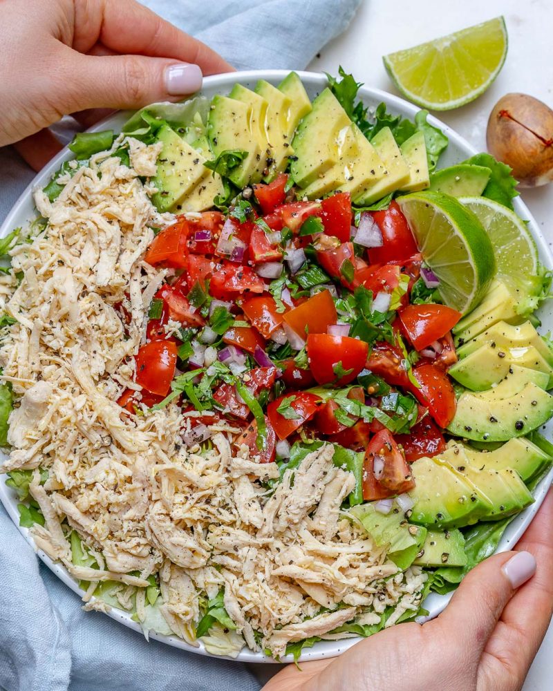 Simple Chicken Taco Salad Bowls For Clean Eating Meal Prep Clean Food Crush 