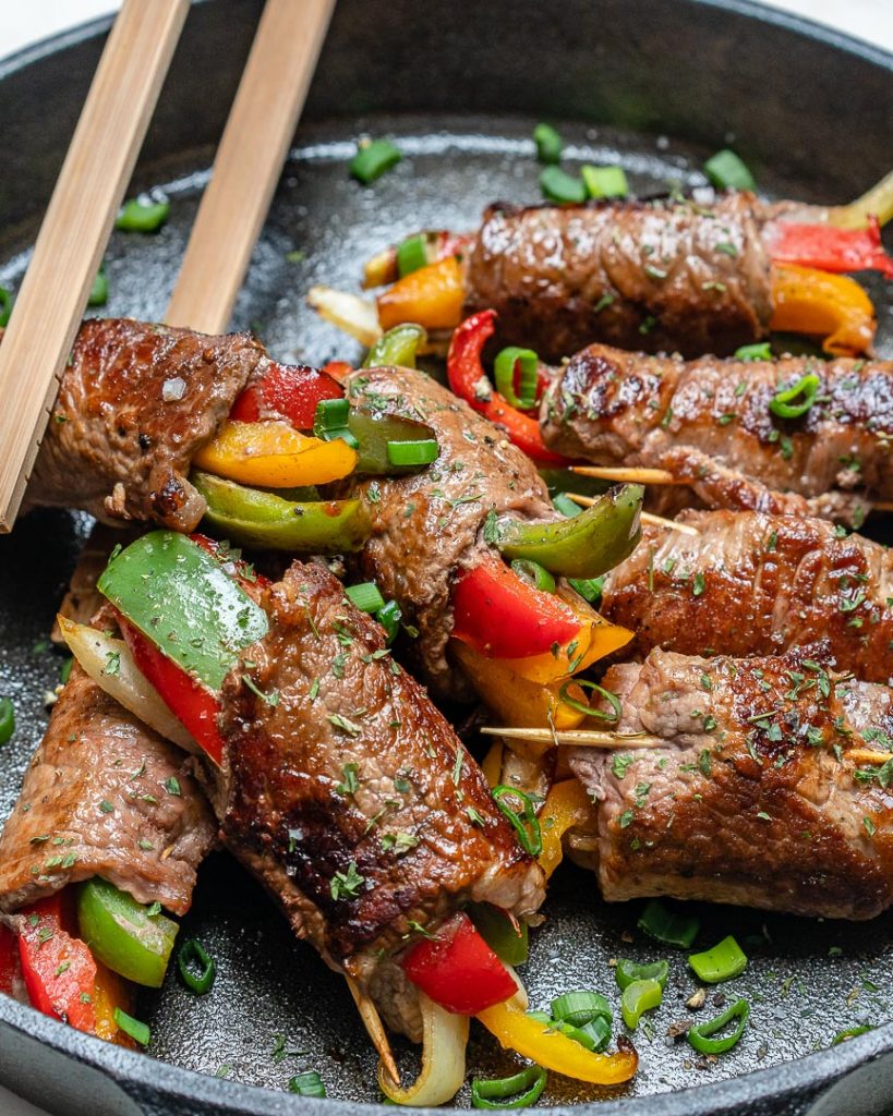 Enjoy these Steak Fajita Roll-Ups for Clean Eats! | Clean Food Crush