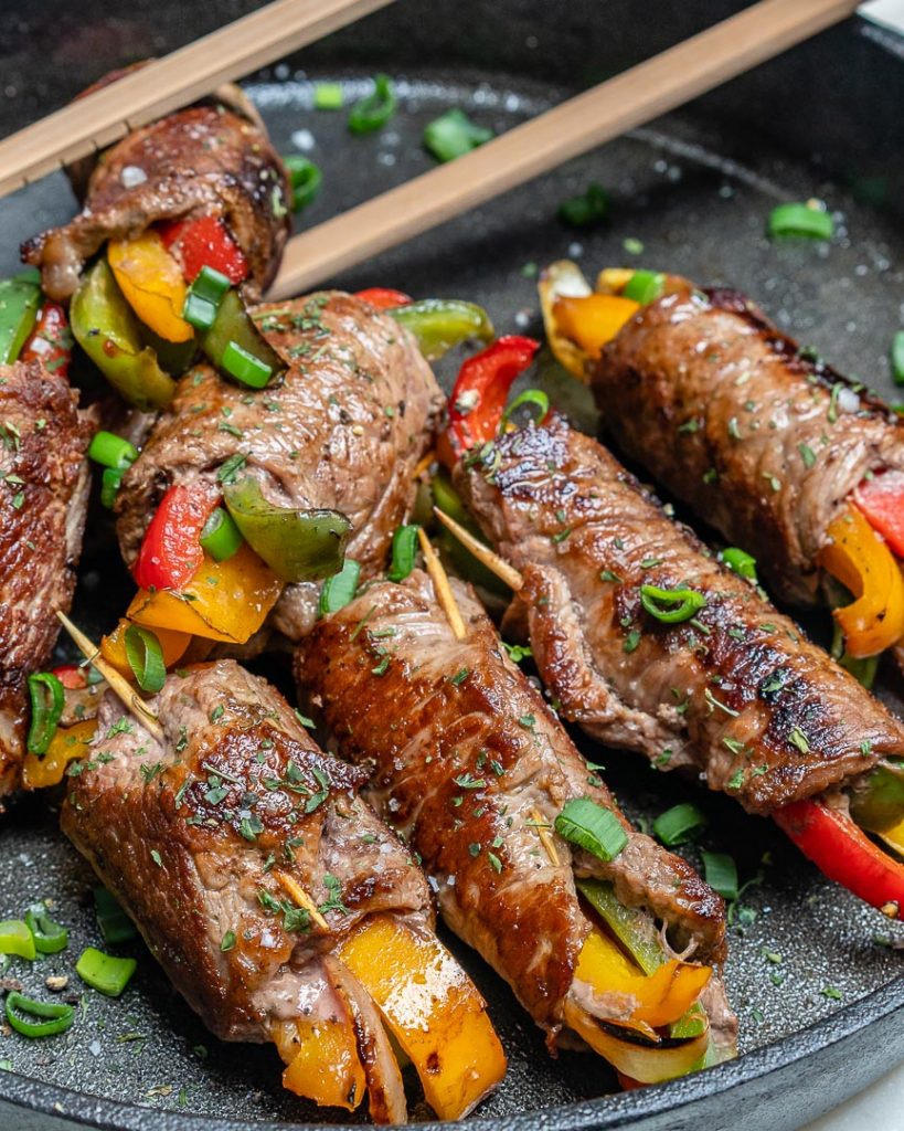 Enjoy these Steak Fajita Roll-Ups for Clean Eats! | Clean Food Crush