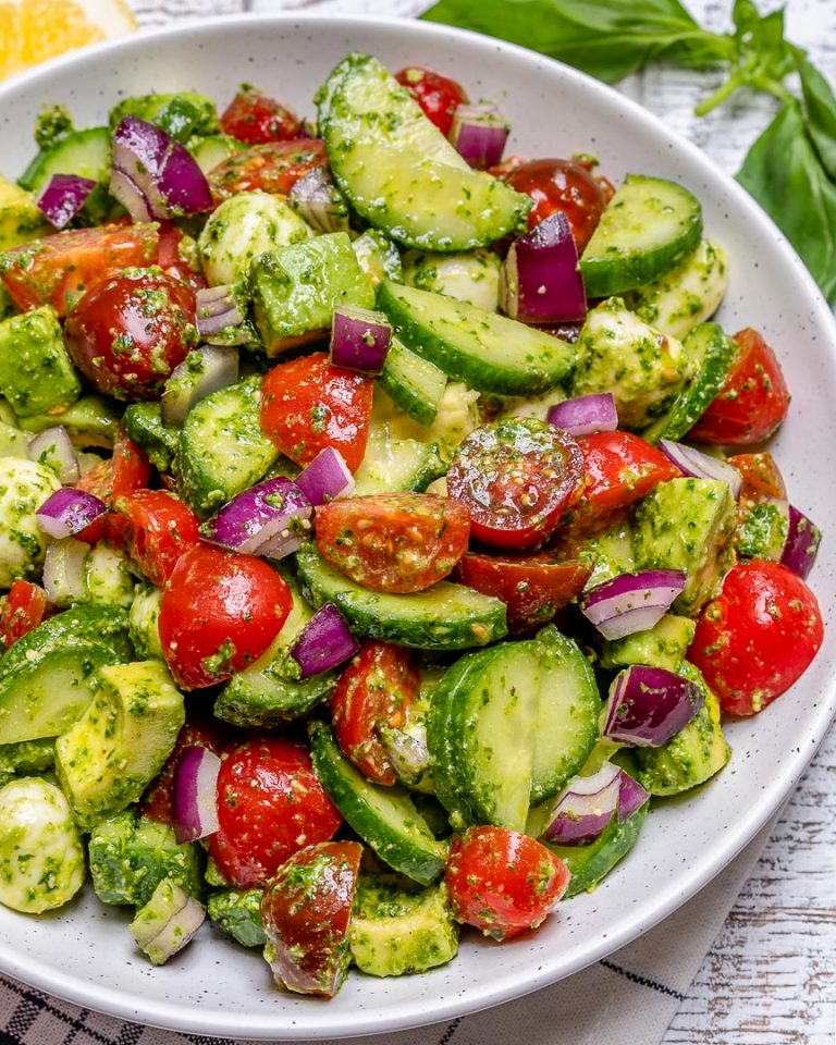 Eat Clean: Italian Style Tomato + Avocado Chopped Salad! | Clean Food Crush