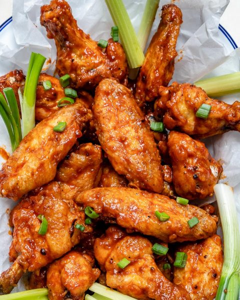 These Healthy Homemade Baked Buffalo Wings are Everyone’s Fav! | Clean ...
