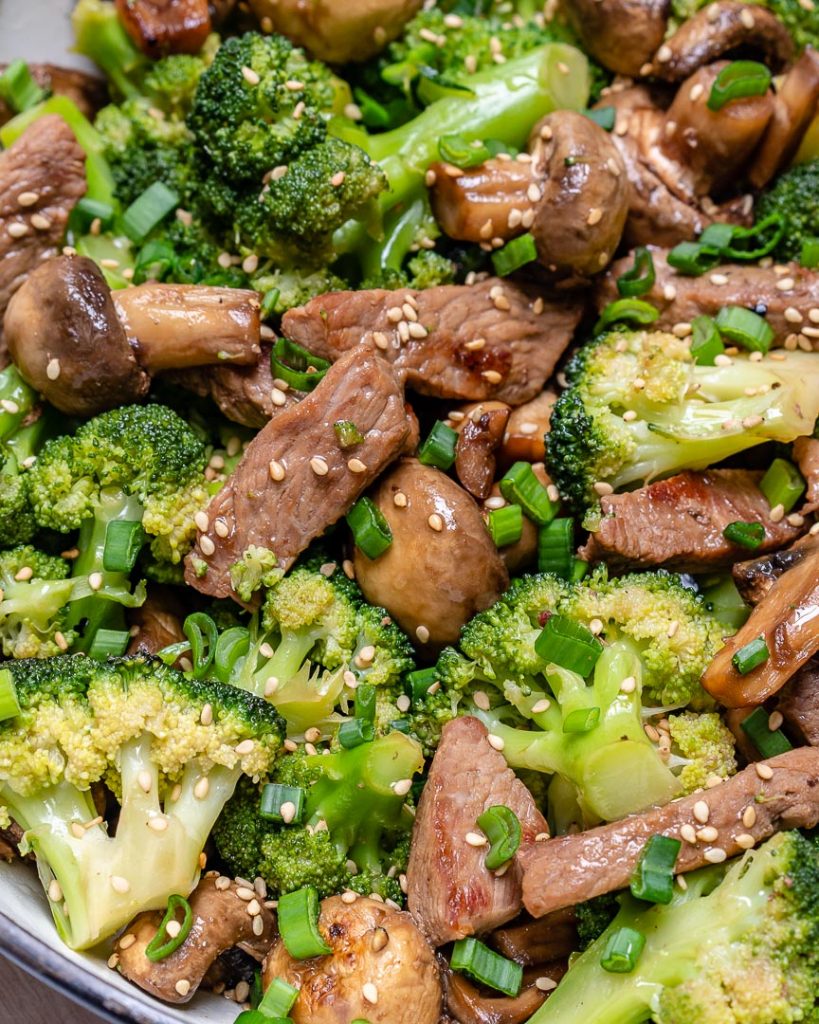 This Broccoli + Mushroom Beef Stir-fry is a Clean Eating Win! | Clean ...