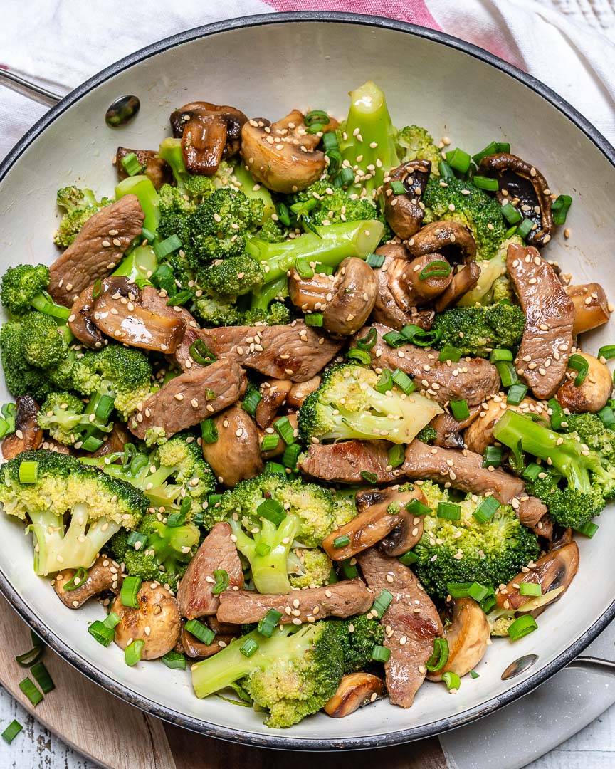 Broccoli + Mushroom Beef Stir-fry