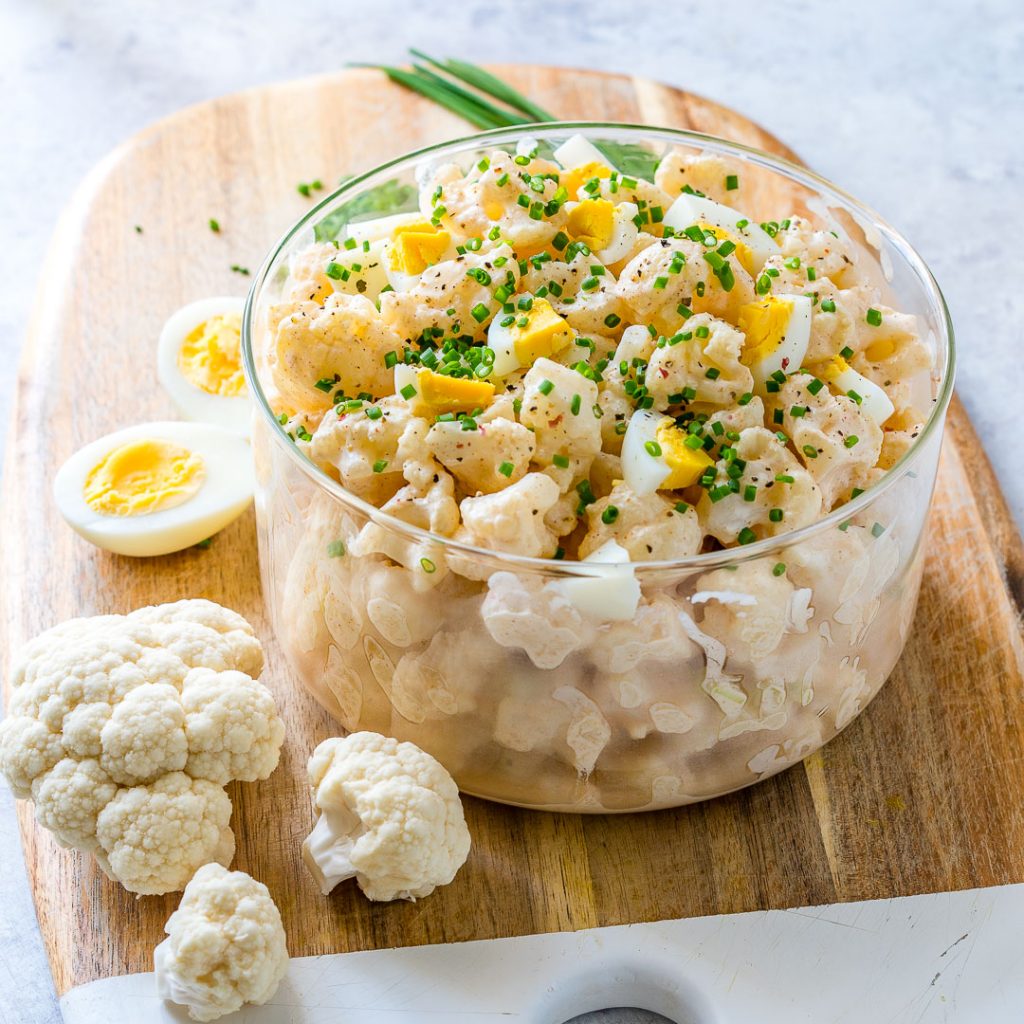 Make this Cauliflower “Potato” Salad for Refreshing Clean Eats! Clean