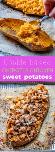 These Double Baked Chipotle Chicken Sweet Potatoes are Crowd Pleasers ...