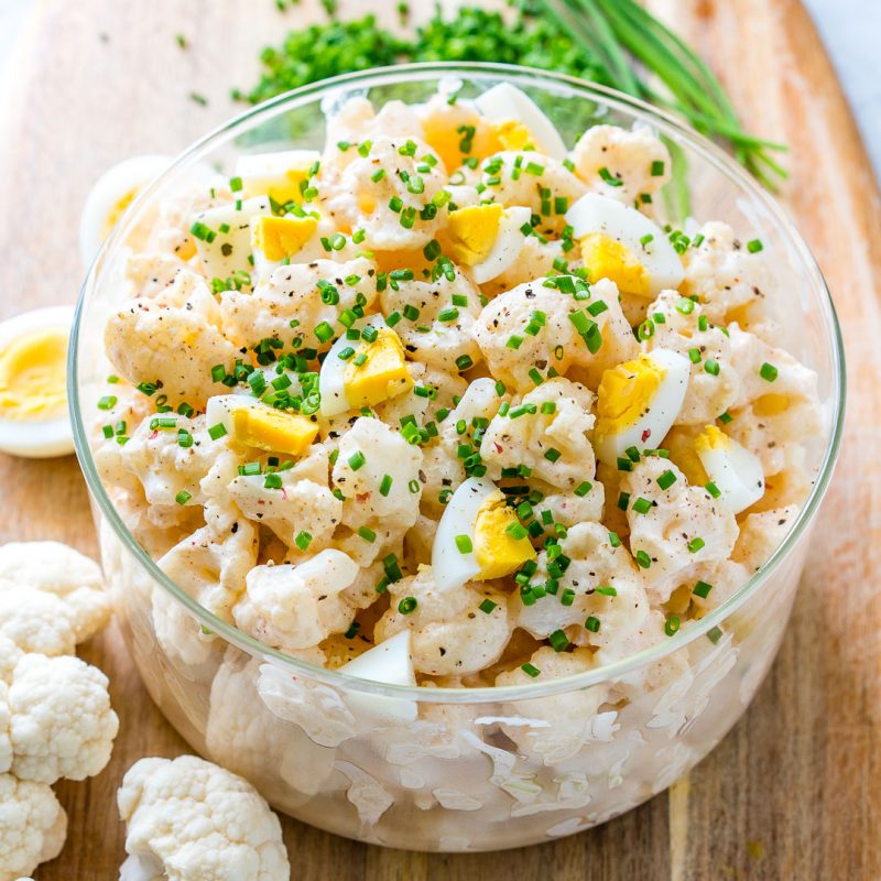 Make this Cauliflower “Potato” Salad for Refreshing Clean Eats! Clean