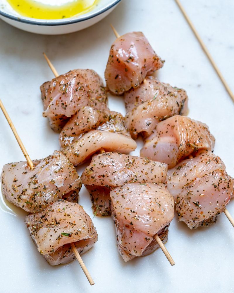 Grilled Chicken Skewers + Homemade Tzatziki are BBQ Perfection! | Clean ...