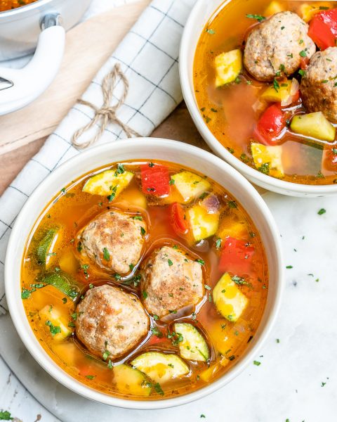 This Nourishing Hearty Meatball + Veggie Soup is a Crowd Pleaser ...