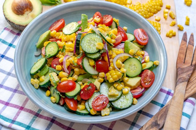 This Fresh and Clean Avocado Corn Chopped Salad is Super Quick! | Clean ...