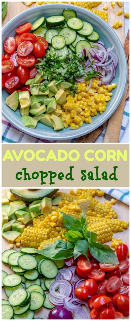 This Fresh and Clean Avocado Corn Chopped Salad is Super Quick! | Clean ...