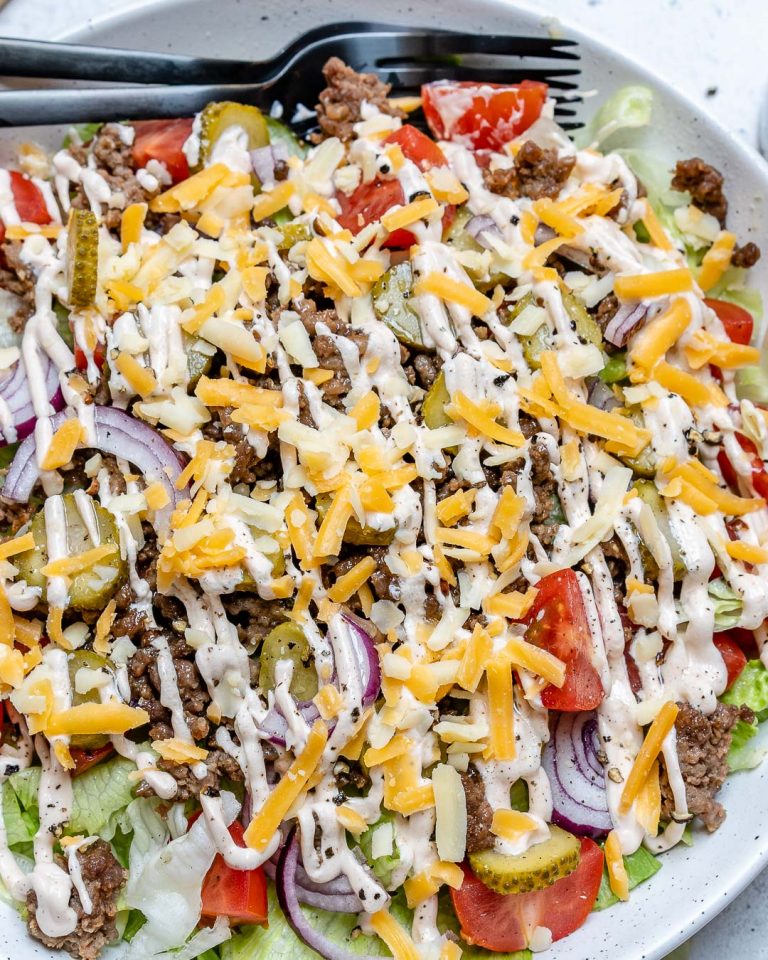 Beat Your Cravings with these Clean Eating Cheeseburger Salad Bowls ...