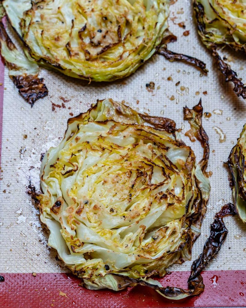 These Roasted Parmesan Cabbage Steaks Taste like Healthy Potato Chips
