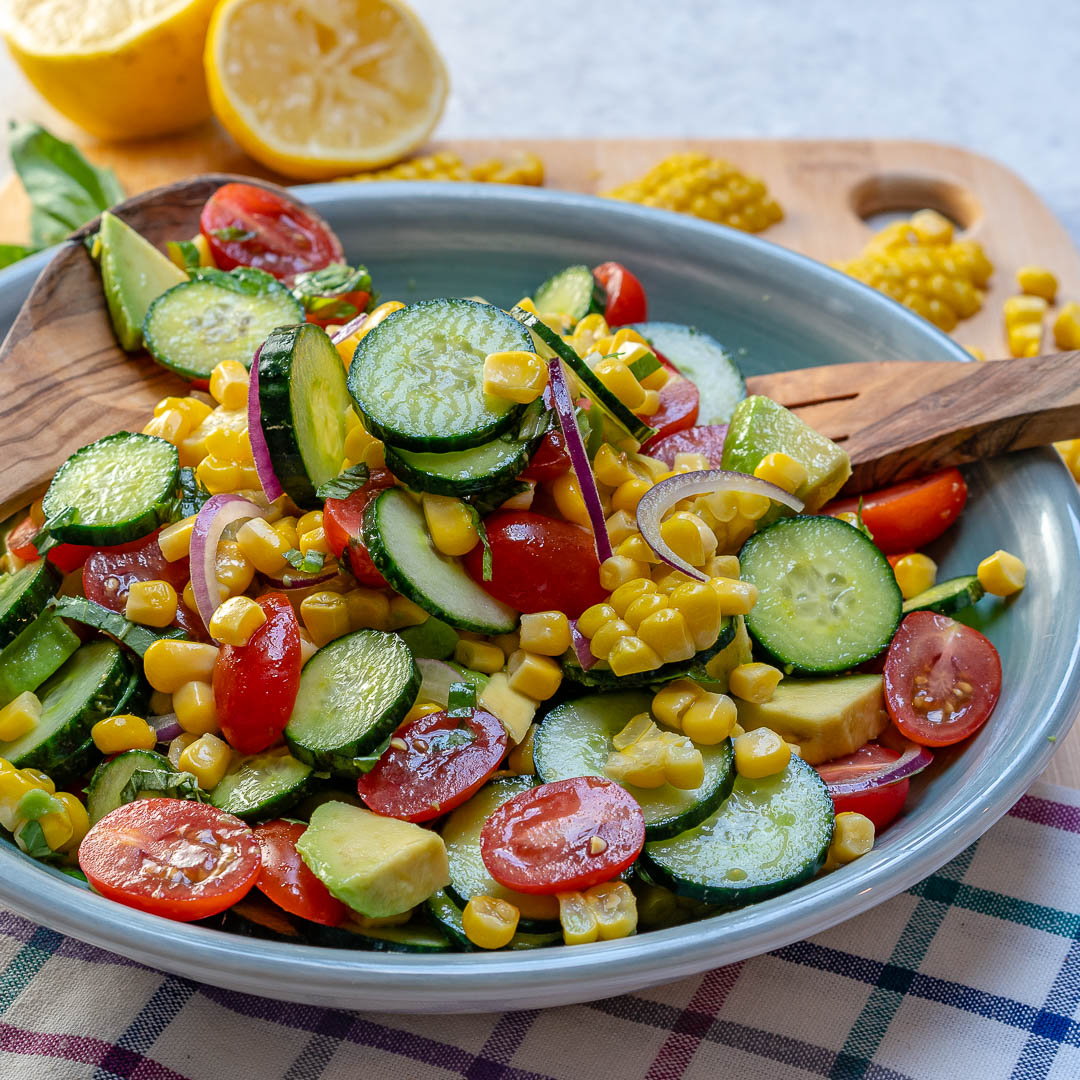 Fresh and Clean Avocado Corn Chopped Salad