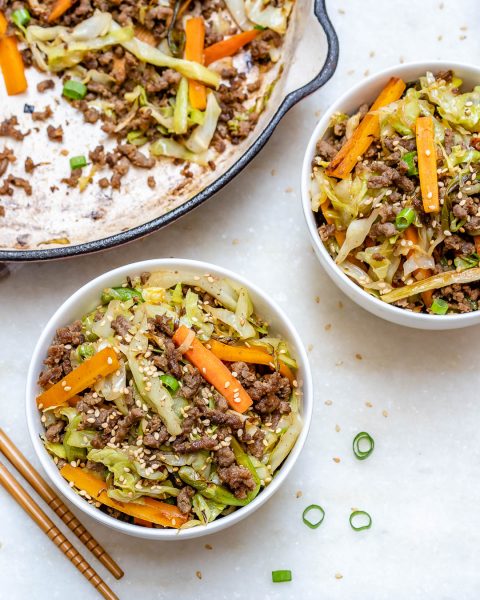 This HEALTHY Unstuffed Beef Egg Roll Stir Fry is Clean Eating Friendly ...