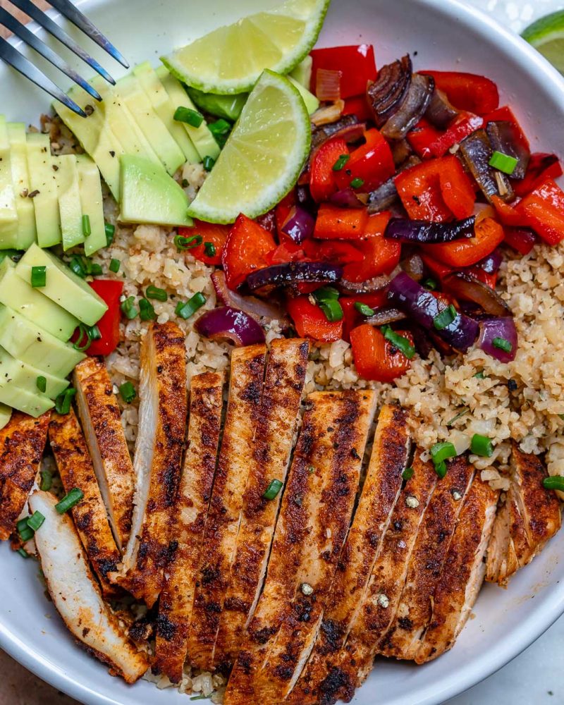 Chicken and Cauliflower “Rice” Bowls are Quick and Perfect for Meal