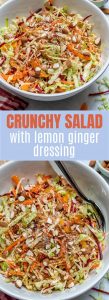 This Crunchy Salad with Lemon Ginger Dressing is Bursting with Flavor ...