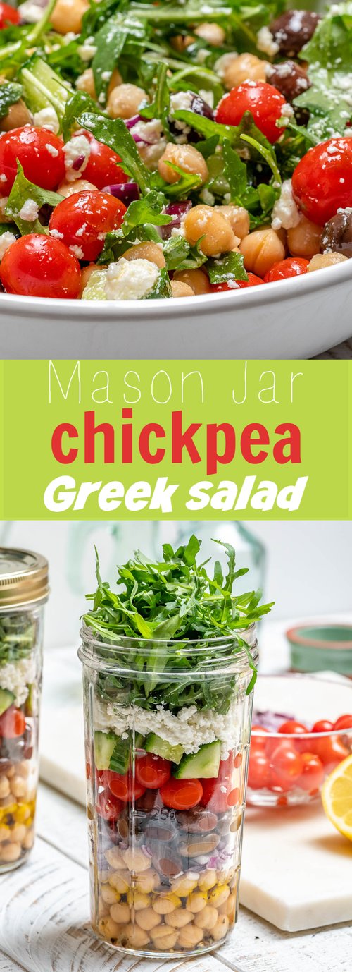 Greek Jar Salad Meal Prep - Being Summer Shores