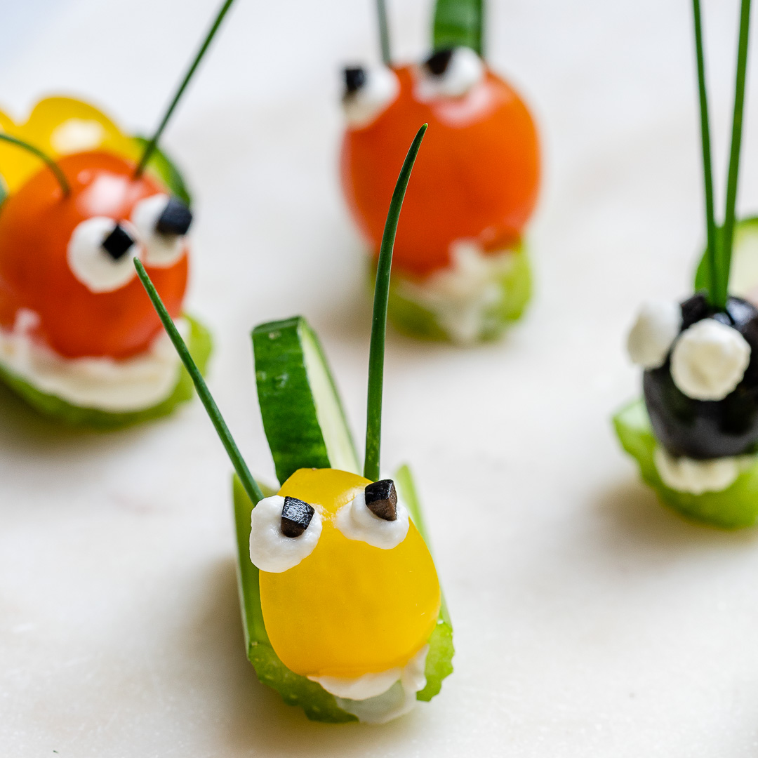 Super FUN Veggie Bug Snacks