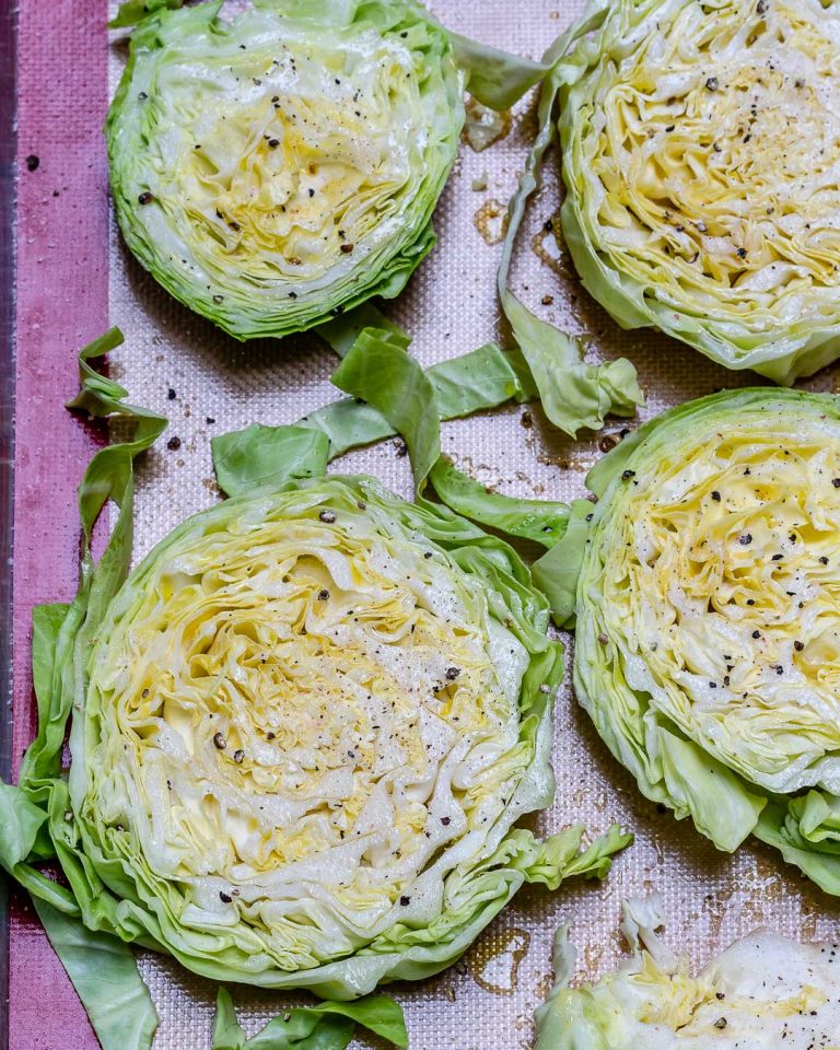 These Roasted Parmesan Cabbage Steaks Taste like Healthy Potato Chips