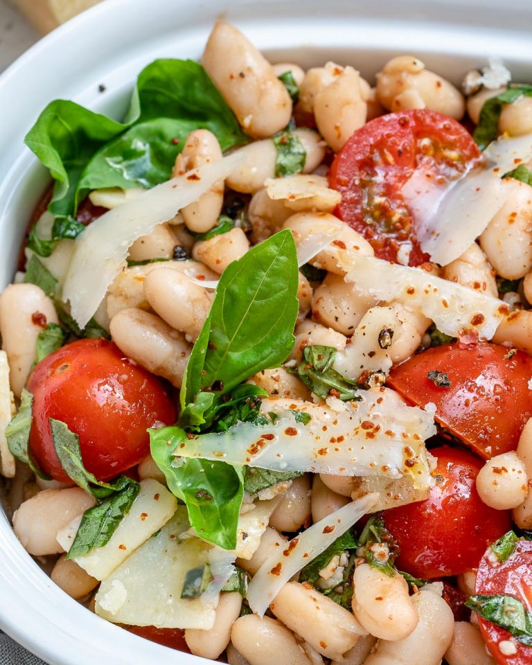 Cherry Tomato White Bean Salad for Light and Fresh Clean Eats! Clean
