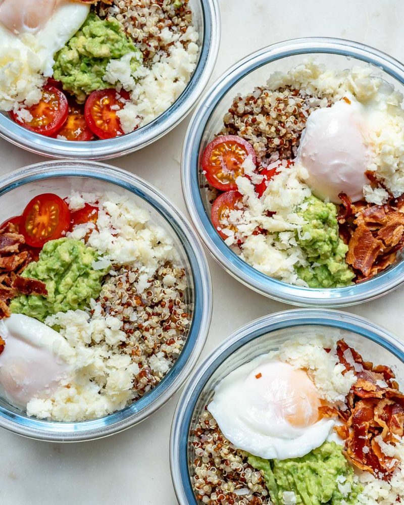 Loaded Quinoa Poached Egg Breakfast Bowls! Clean Food Crush