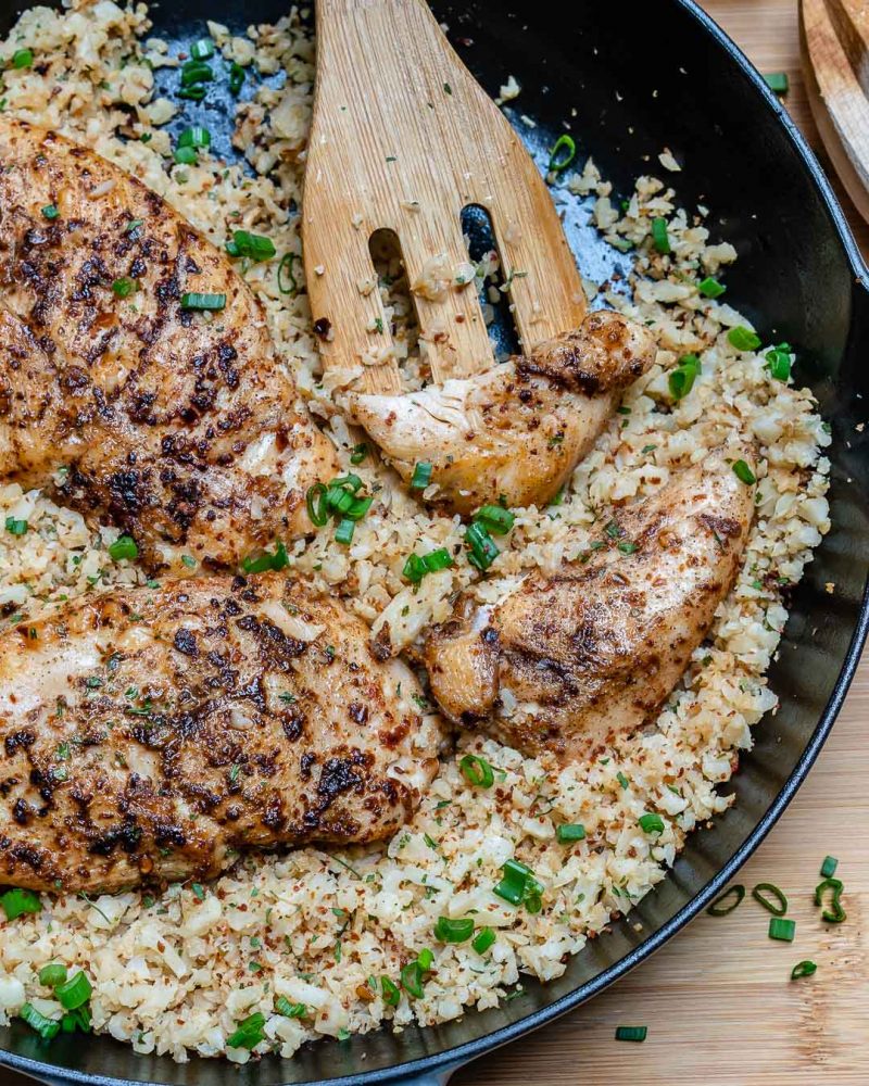Eat Clean & Lean with this Cajun Chicken and Cauliflower Rice Skillet ...