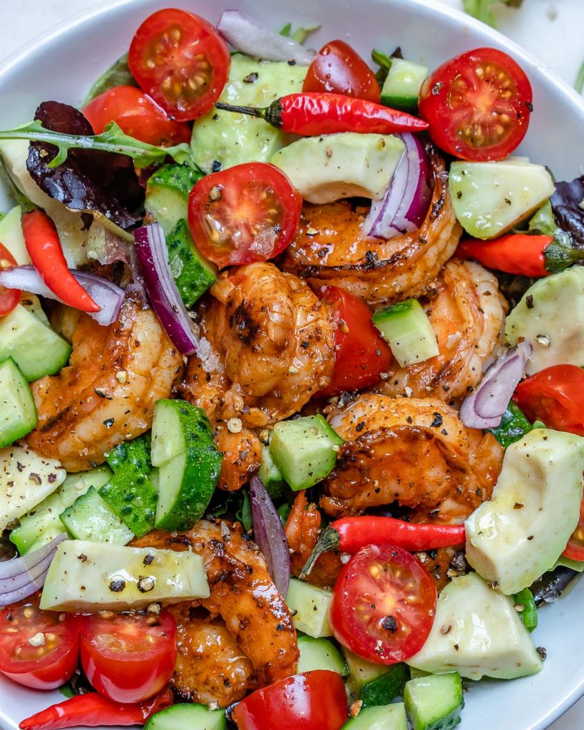 Fast and Easy Chili Lime Shrimp Salad is Ready in Minutes! | Clean Food ...