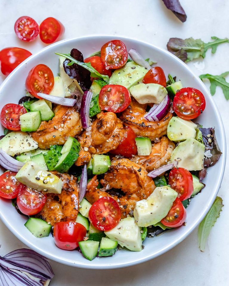 Fast and Easy Chili Lime Shrimp Salad is Ready in Minutes! | Clean Food ...