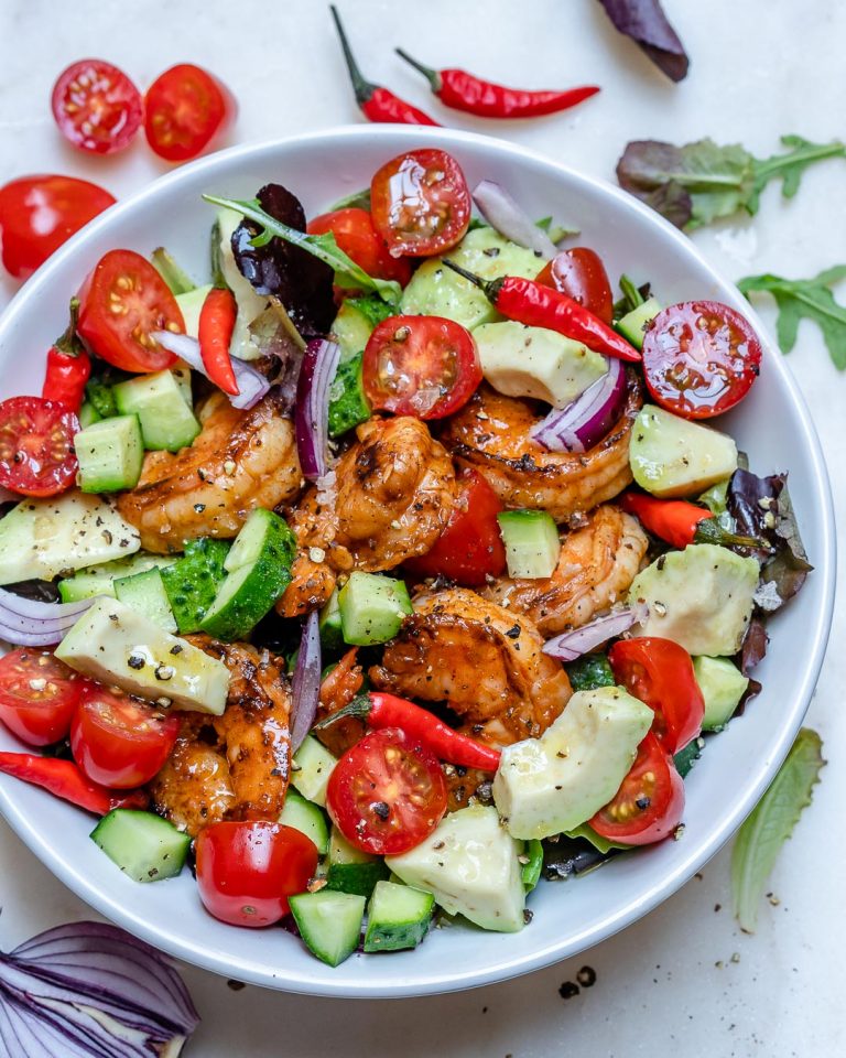 Fast and Easy Chili Lime Shrimp Salad is Ready in Minutes! | Clean Food ...