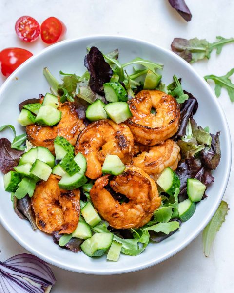 Fast and Easy Chili Lime Shrimp Salad is Ready in Minutes! | Clean Food ...