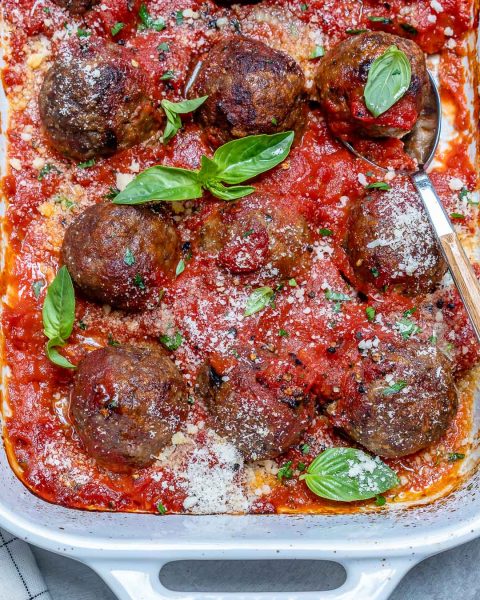 These Italian Baked Meatballs Are The Perfect Weekend Comfort Food Clean Food Crush