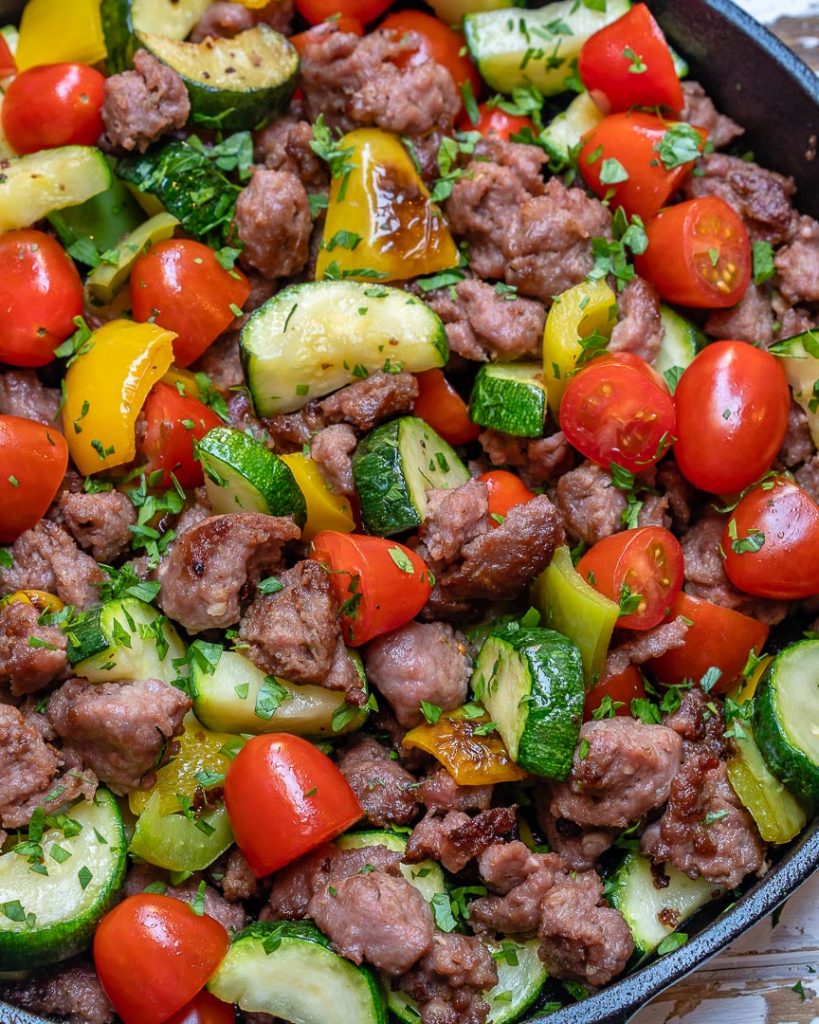 Nourish Yourself with this Quick & Easy Zucchini Beef Skillet! Clean
