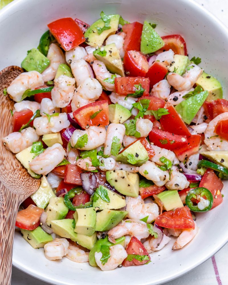 Eat Fresh with this Cilantro Lime Shrimp Ceviche Chopped Salad! Clean Food Crush