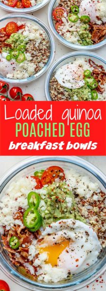 Loaded Quinoa Poached Egg Breakfast Bowls! | Clean Food Crush