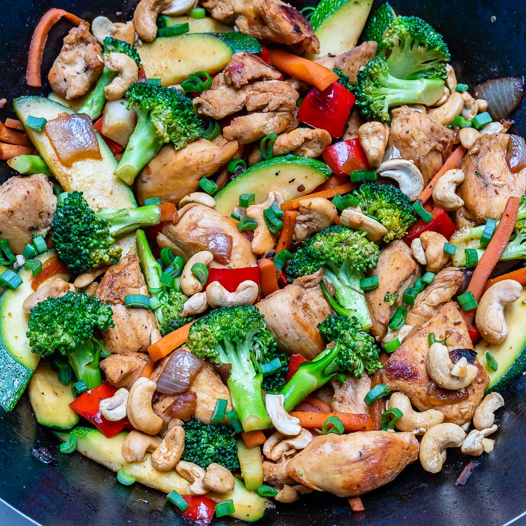 Cashew Chicken Veggie Stir Fry For Clean Eating Meal Prep Clean Food Crush