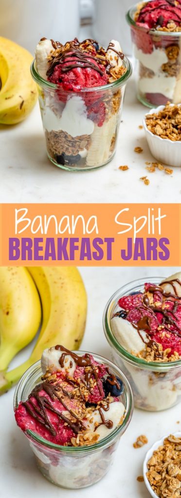 Clean Eating Mornings: Banana Split Breakfast Jars! 