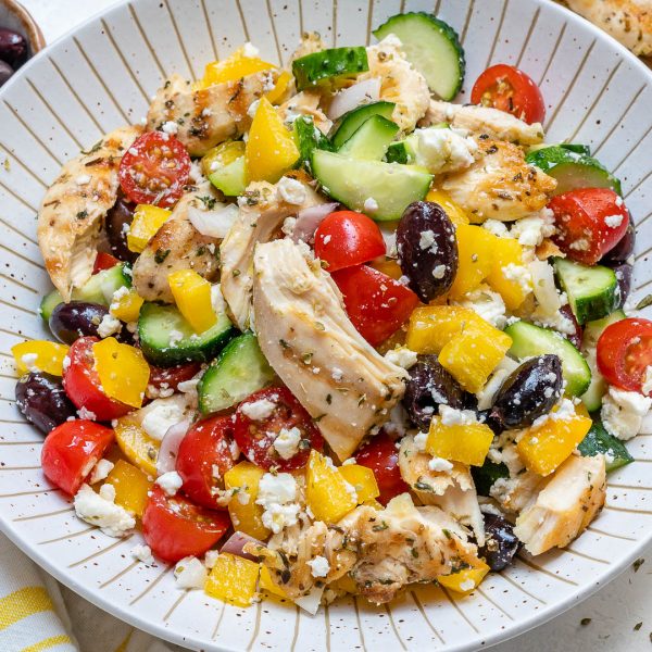 Grilled Chicken Greek Salad for Summertime Clean Eats! | Clean Food Crush
