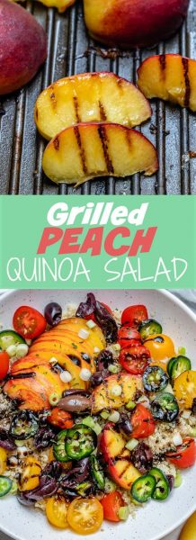 Grilled Peach Quinoa Salad with Homemade Balsamic Vinaigrette | Clean ...
