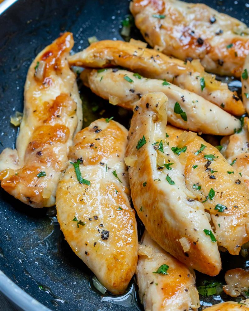 Honey Garlic Butter Chicken Tenders for Clean Eating Meal Prep! | Clean ...